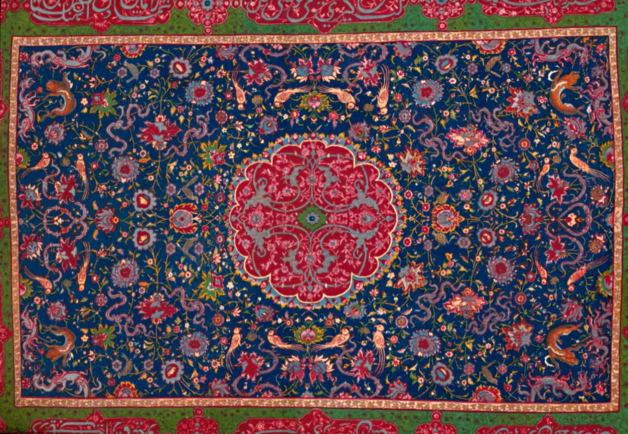 Tapis en laine, enrichi de fil d