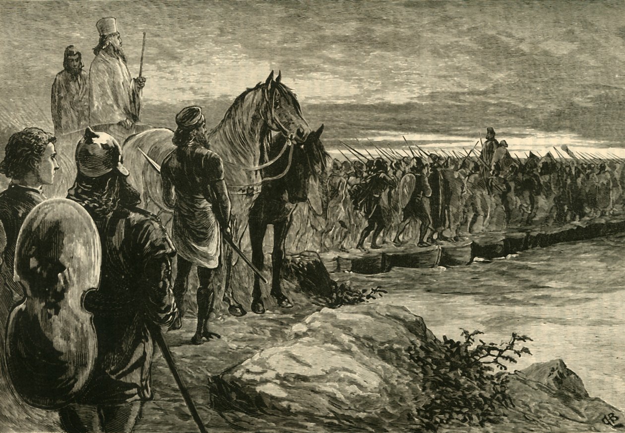 Xerxès traversant l
