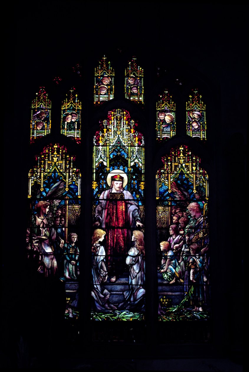 Christ avec les petits enfants par Tiffany, 1902 (fenêtre entière) - Unbekannt Unbekannt