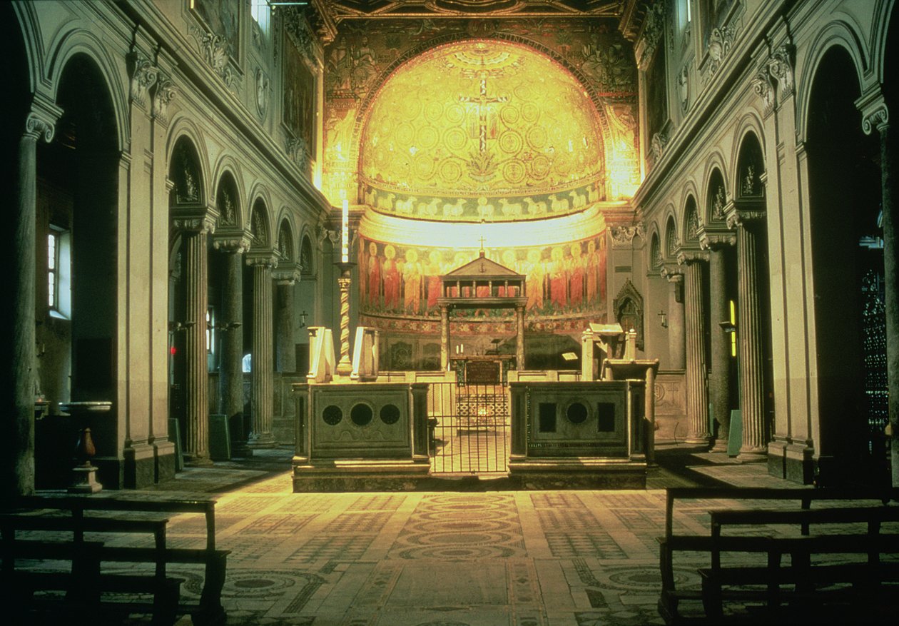 Vue intérieure du maître-autel de San Clemente, Rome, Italie - Unbekannt Unbekannt