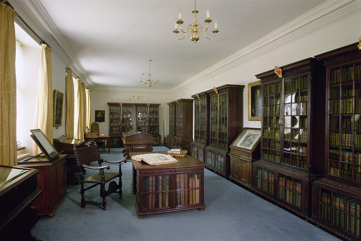 Vue intérieure de la bibliothèque Pepys, Collège Magdalene, Cambridge - Unbekannt Unbekannt