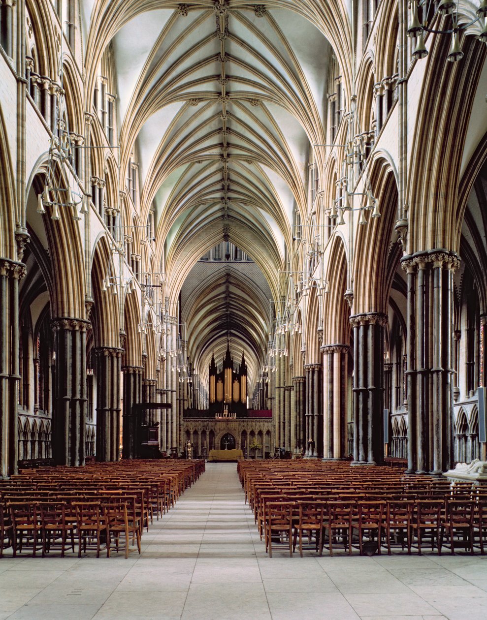 Cathédrale de Lincoln, 1185-1311, vue de la nef, construite 1215-55, Lincolnshire, Royaume-Uni - Unbekannt Unbekannt