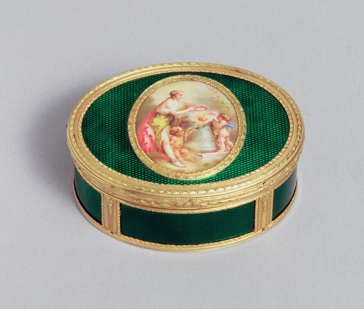Boîte à tabac en or et émail Louis XVI, par Pierre-François Drais, Paris, 1774 - Unbekannt Unbekannt