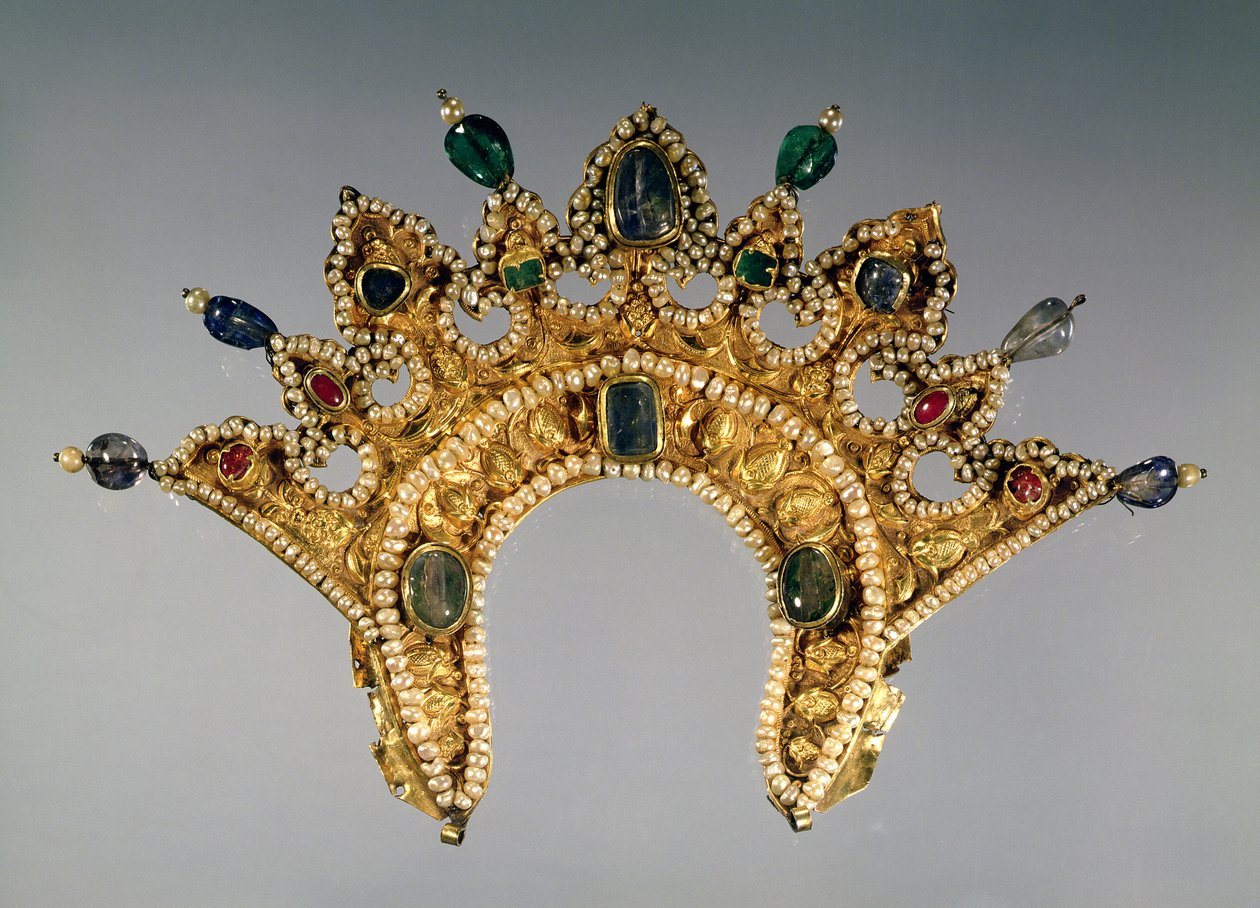 Diadème russe, or serti de perles et de pierres semi-précieuses, début XVIIe siècle - Unbekannt Unbekannt