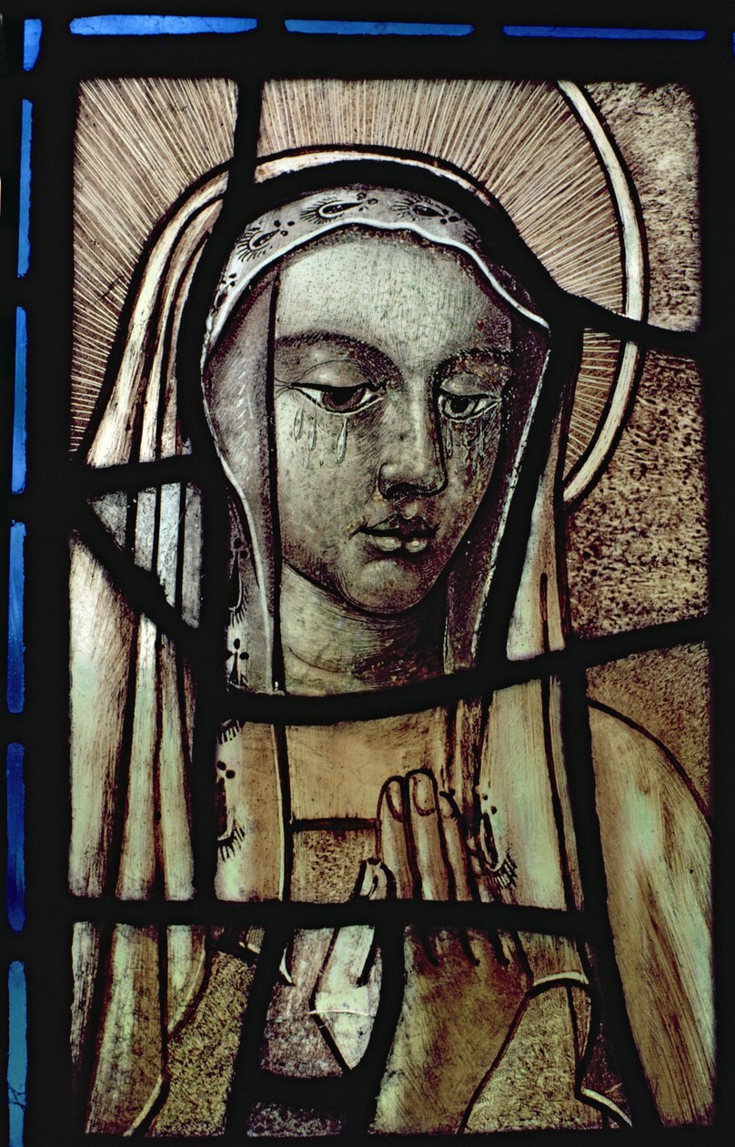 Tête de la Vierge Marie, restaurée, britannique, 13ème siècle - Unbekannt Unbekannt