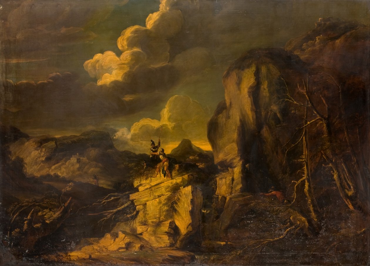 Soldats en armure dans un paysage montagneux - Unbekannt Unbekannt