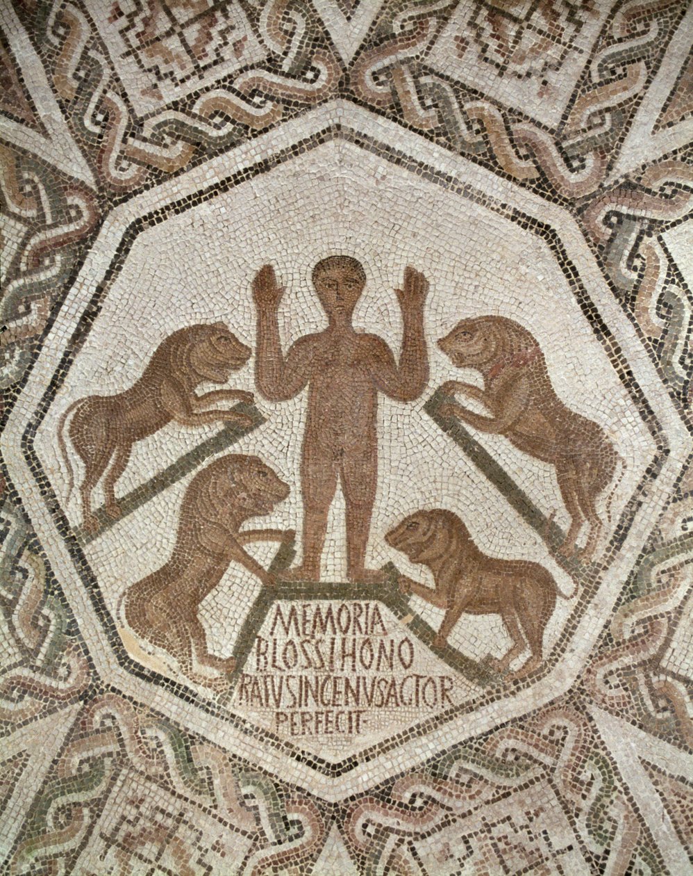 Daniel dans la fosse aux lions, de Bordj El Loudi, romain, 5e siècle - Unbekannt Unbekannt