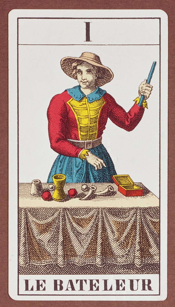 I Le Magicien, sept cartes de tarot de différents jeux - Unbekannt Unbekannt