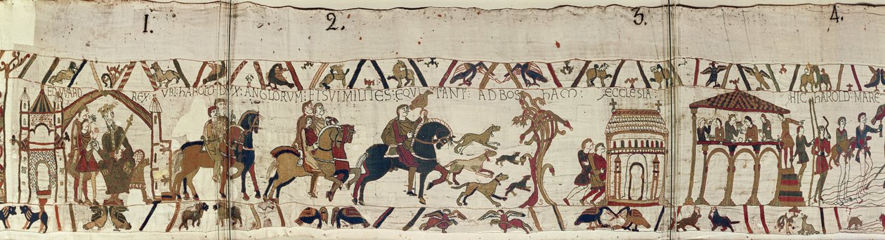 Le roi Édouard le Confesseur envoie Harold avec ses hommes en Normandie, Tapisserie de Bayeux - Unbekannt Unbekannt