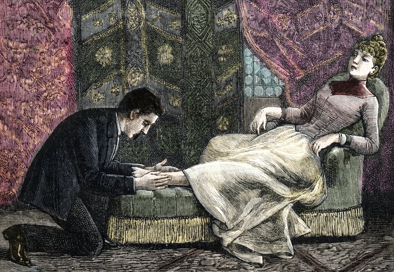 Une jeune femme souffrant d