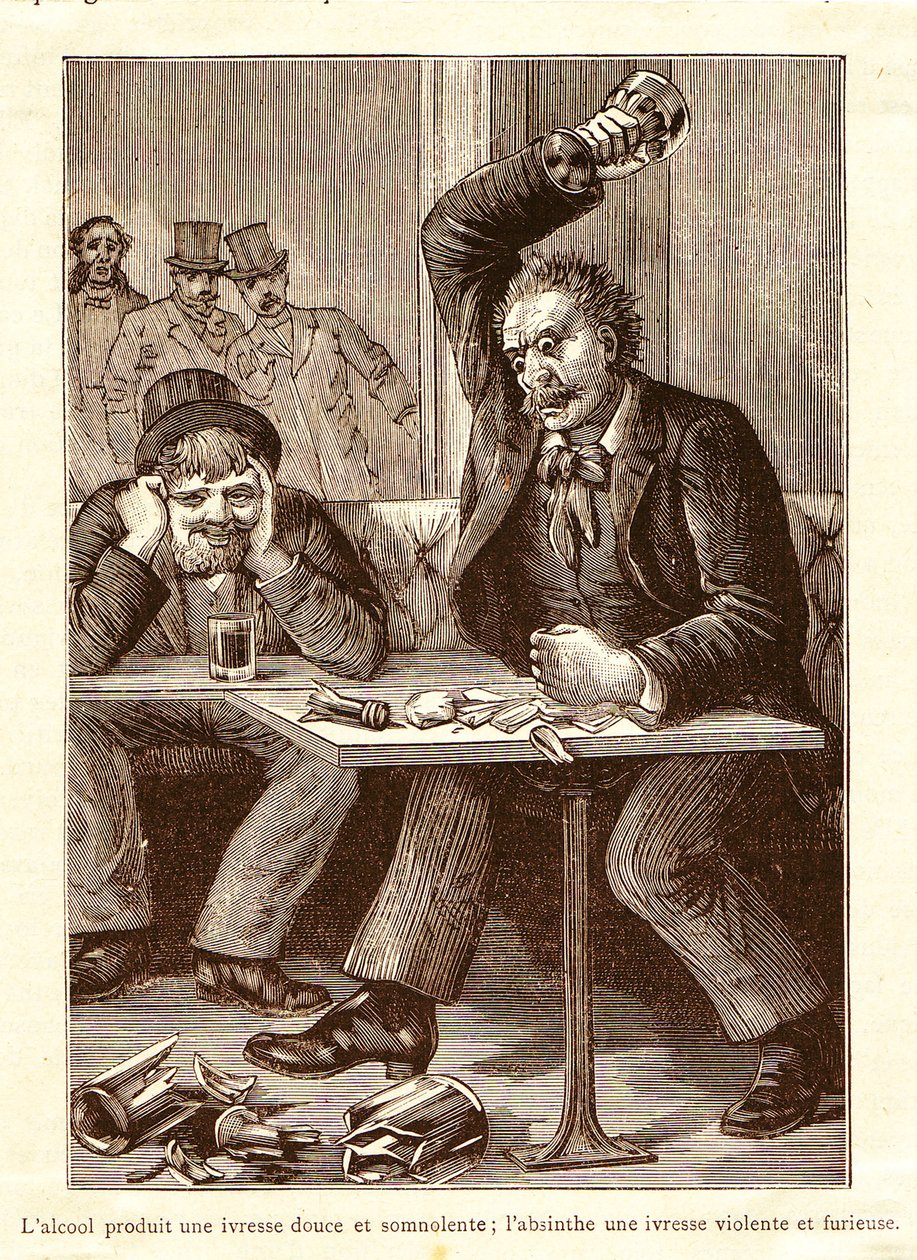 Absinthe contre alcool, vers 1900 - Unbekannt