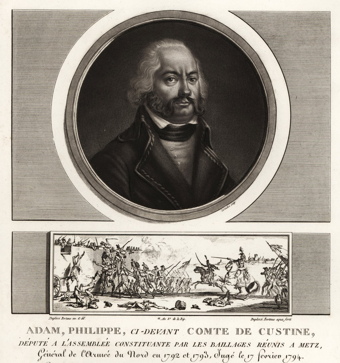 Adam Philippe, Comte de Custine, général révolutionnaire français, exécuté pour trahison en 1793 - Unbekannt