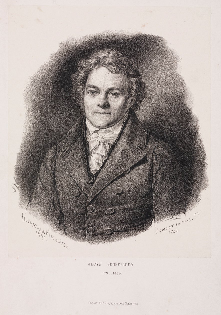 Alois Senefelder, inventeur allemand de la lithographie, début du XIXe siècle - Unbekannt