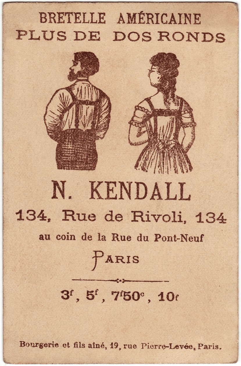 Épaule américaine plus dos rond, publicité pour le Kendall - Unbekannter Künstler