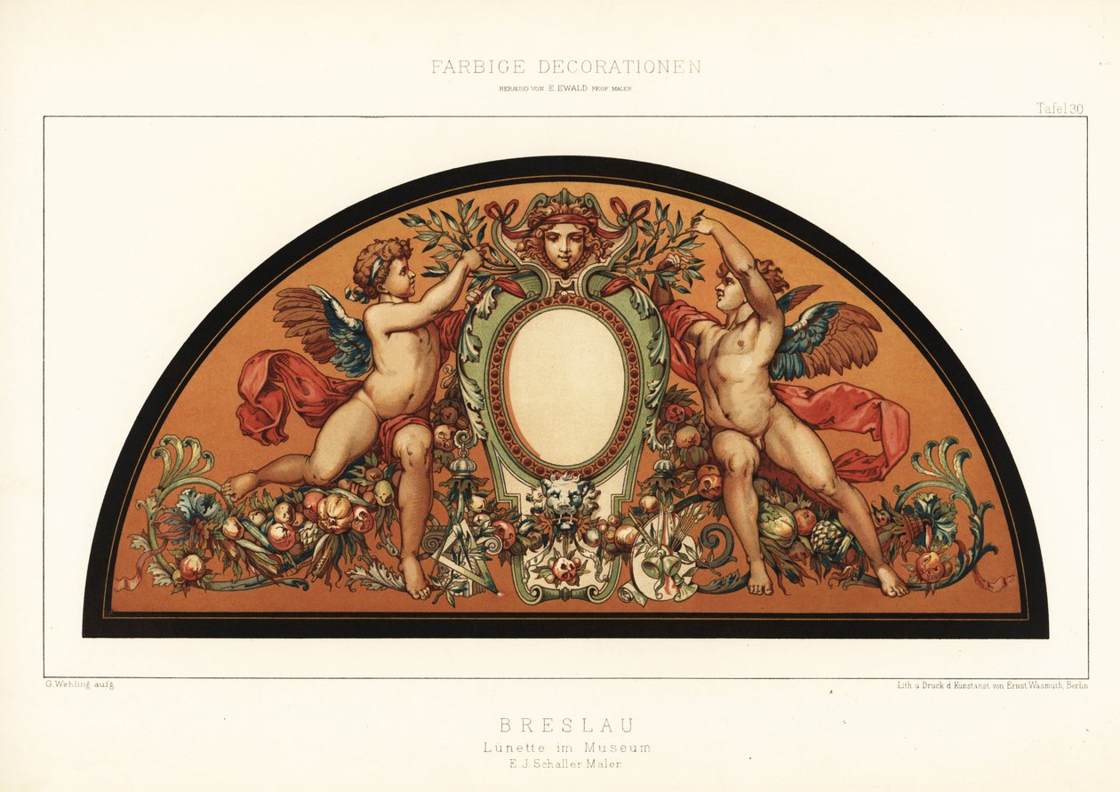 Paravent Art nouveau au Musée de Wroclaw, Pologne, 1890 - Unbekannter Künstler