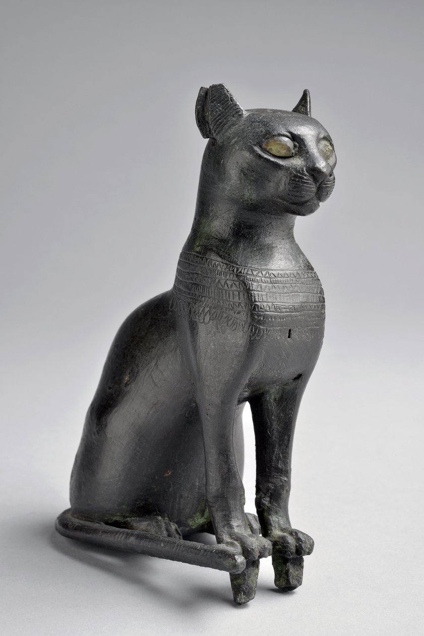 Bastet. Statuette en bronze. Basse Époque (750-332 av. J.-C.) Égypte - Dim en cm 13 - Numéro d