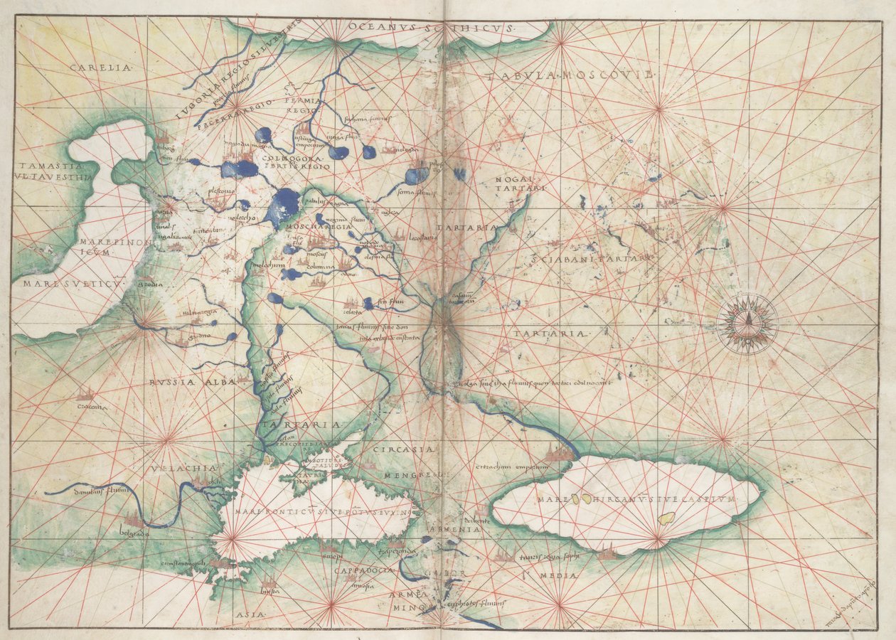 Battista Agnese, ATLAS PORTULAIRE (Italie vers 1550) 2 - Unbekannter Künstler