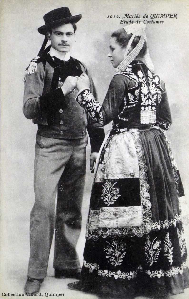 Mariés de Duimper, début du 20e siècle (carte postale) - Unbekannter Künstler