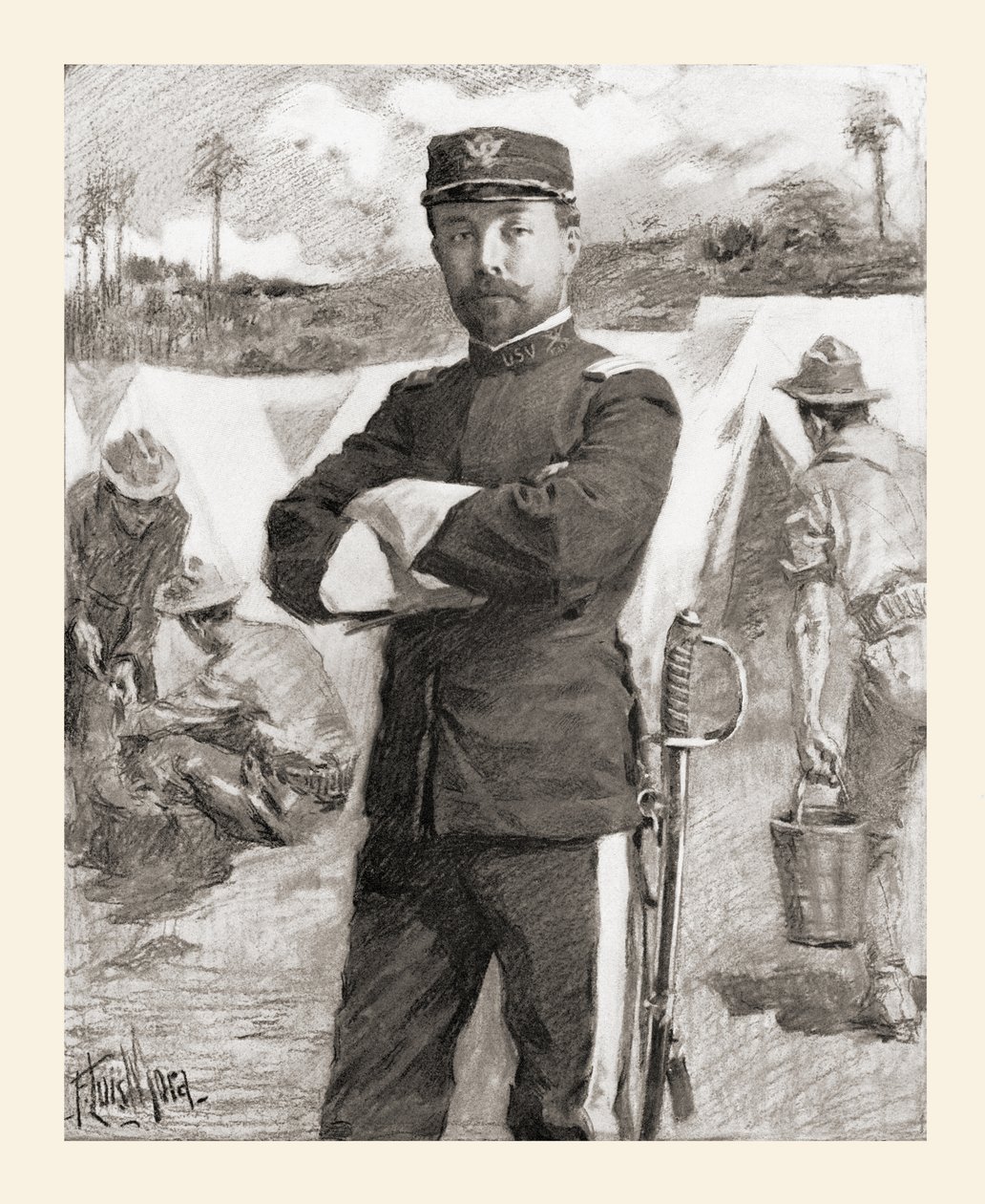 Général de brigade Frederick Funston du 20e volontaires du Kansas juste après sa promotion pour bravoure Frederick N. Funston - Unbekannt