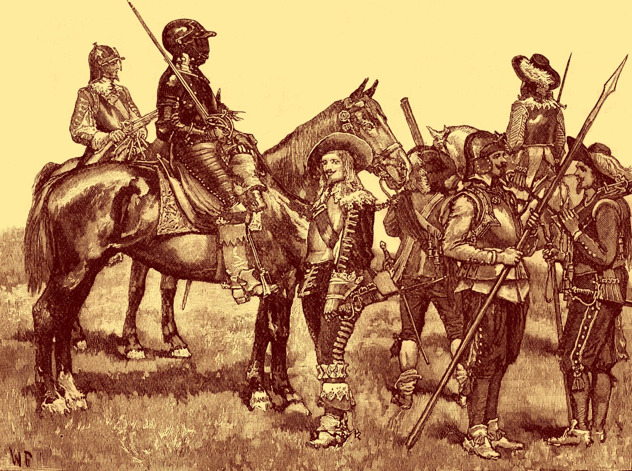 Soldats cavaliers - Guerre civile anglaise - Unbekannter Künstler