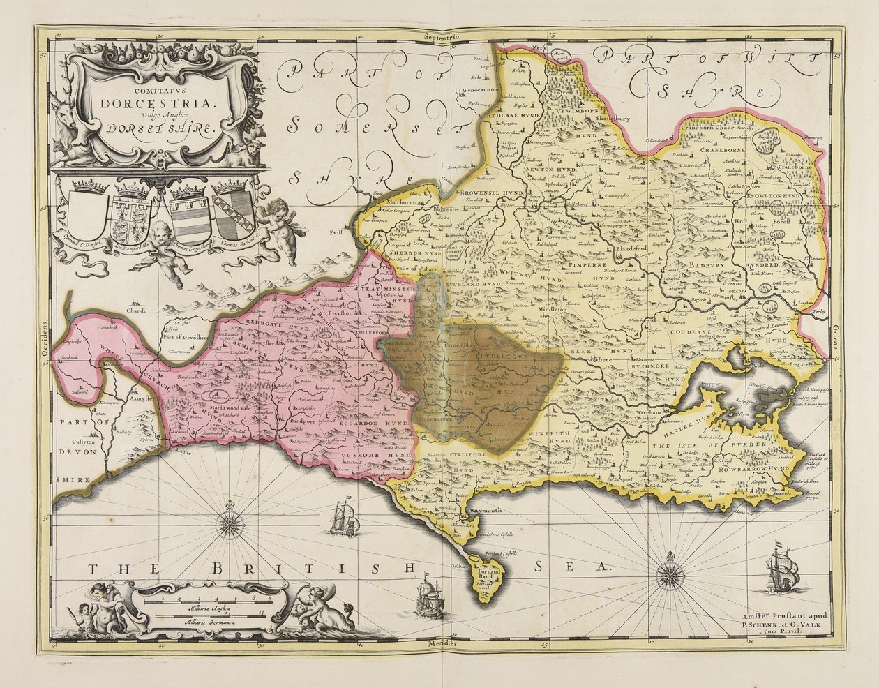 Comitatus Dorcestria vulgo anglice Dorset Shire - Unbekannter Künstler