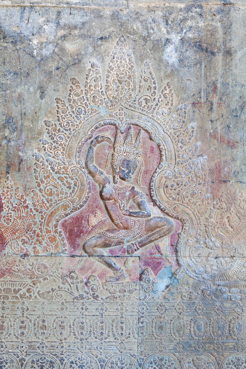 Relief de danseuse Apsara sur le mur ouest extérieur, Angkor Wat, Cambodge - Unbekannter Künstler