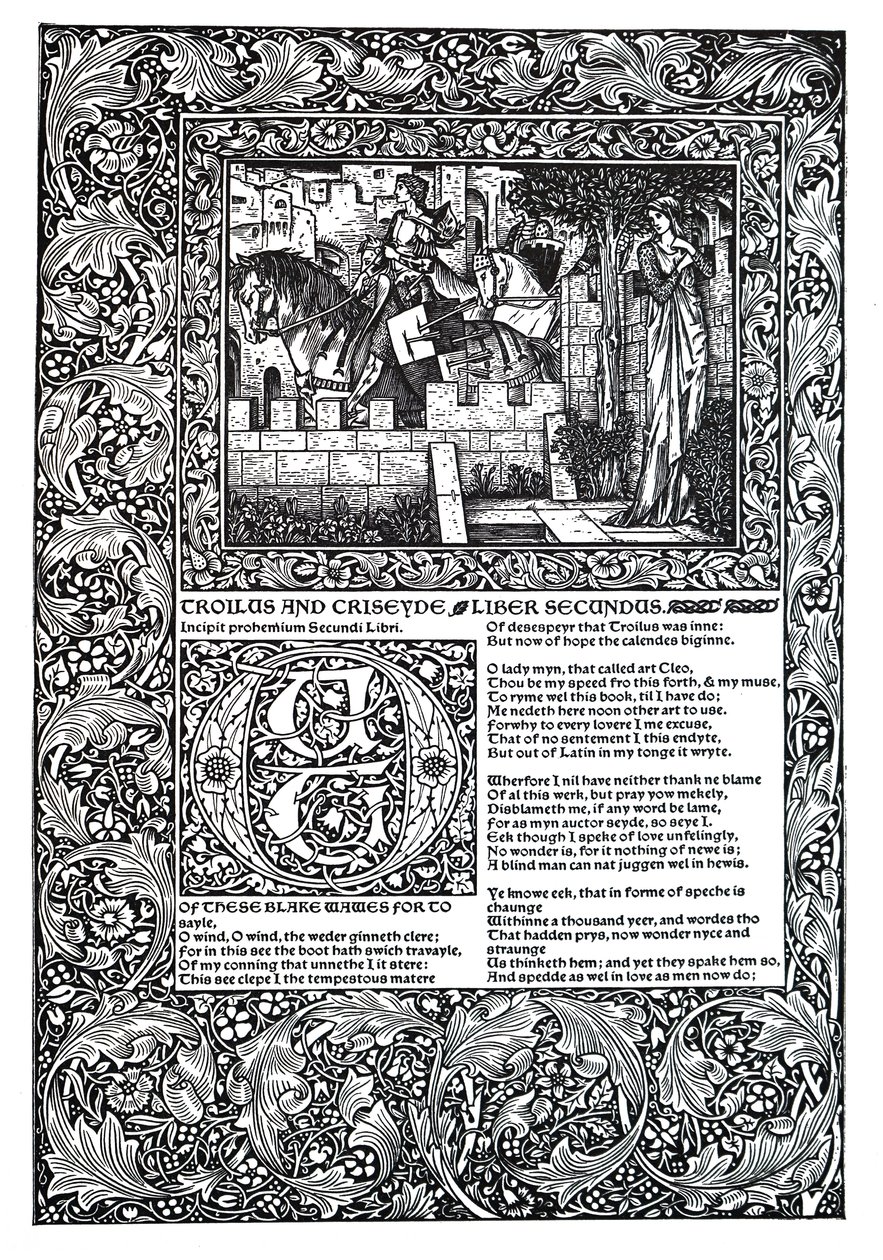 Poème décoratif de Geoffrey Chaucer - Unbekannt