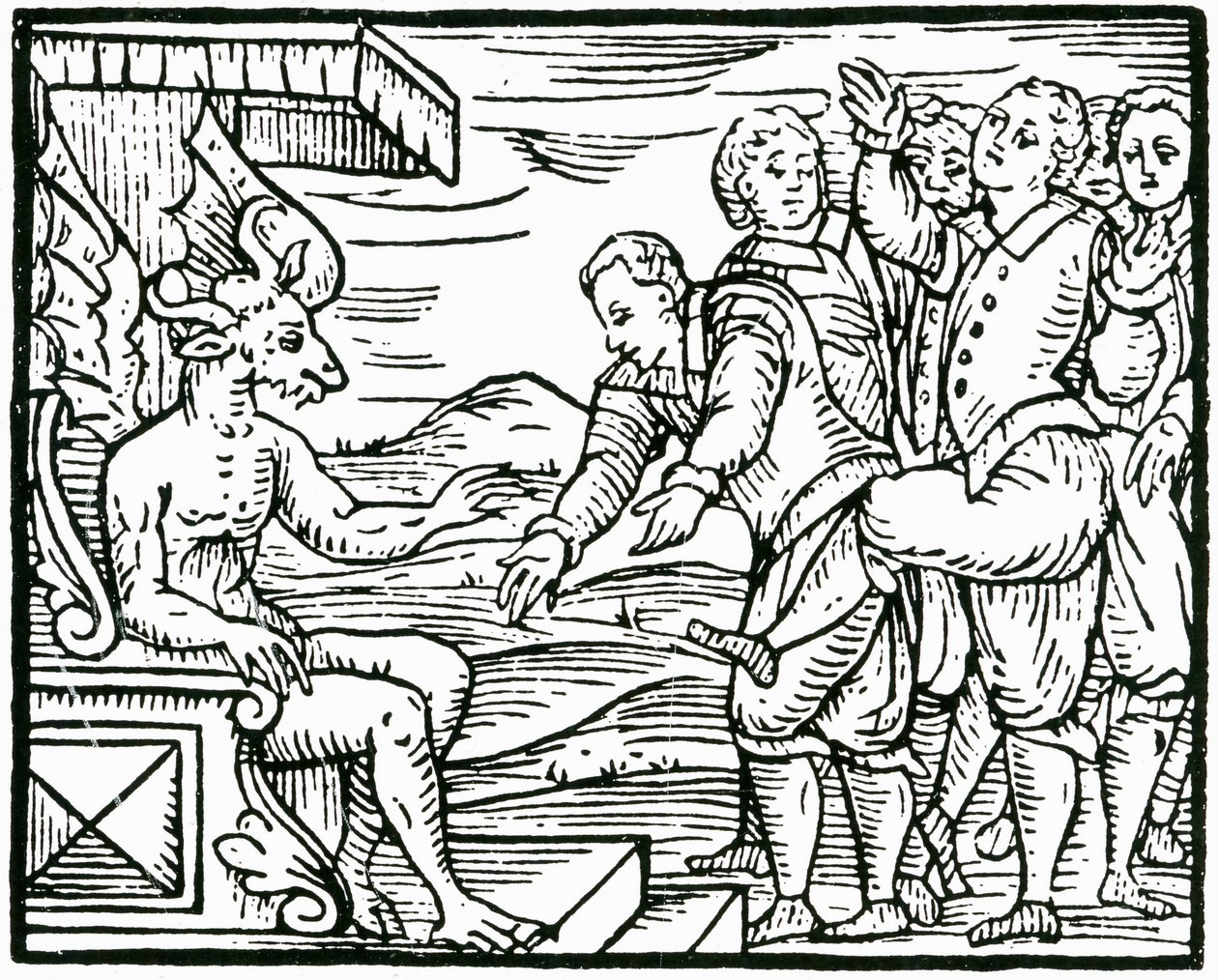 Représentation de la sorcellerie. 16ème siècle (gravure) - Unbekannter Künstler