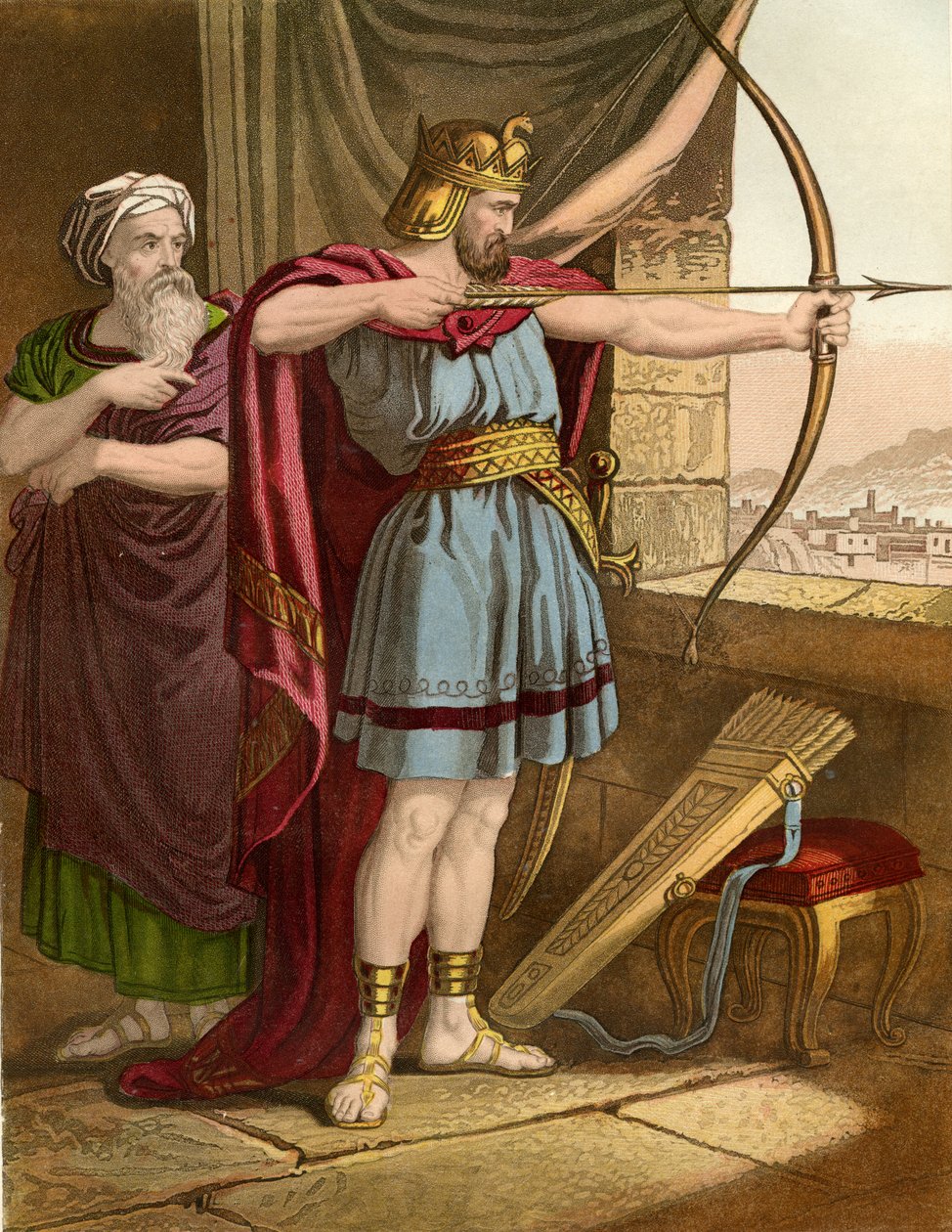 Élisée ordonne à Joas de tirer des flèches - Bible - Unbekannter Künstler
