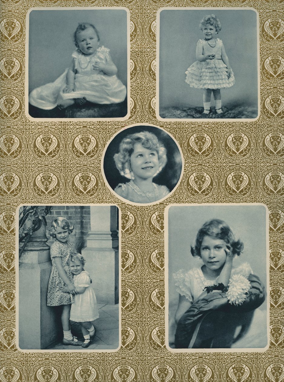 Elizabeth II et la princesse Margaret enfants - Unbekannter Künstler