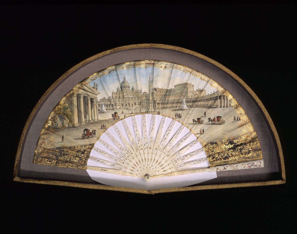 Modèle de clôture en papier doré décoré d