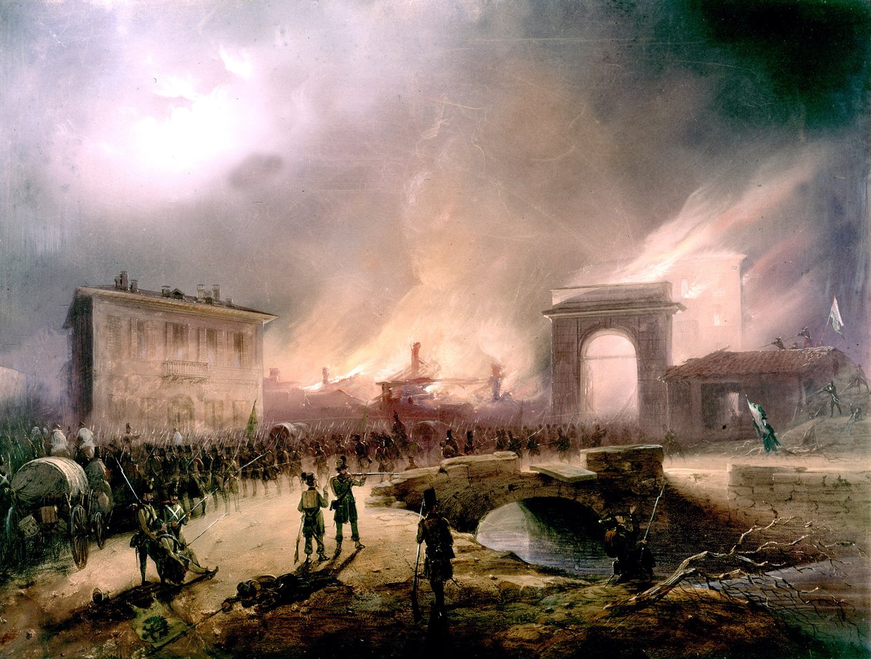 Incendie et capture de Rome par les Italiens, 20 septembre - Unbekannter Künstler