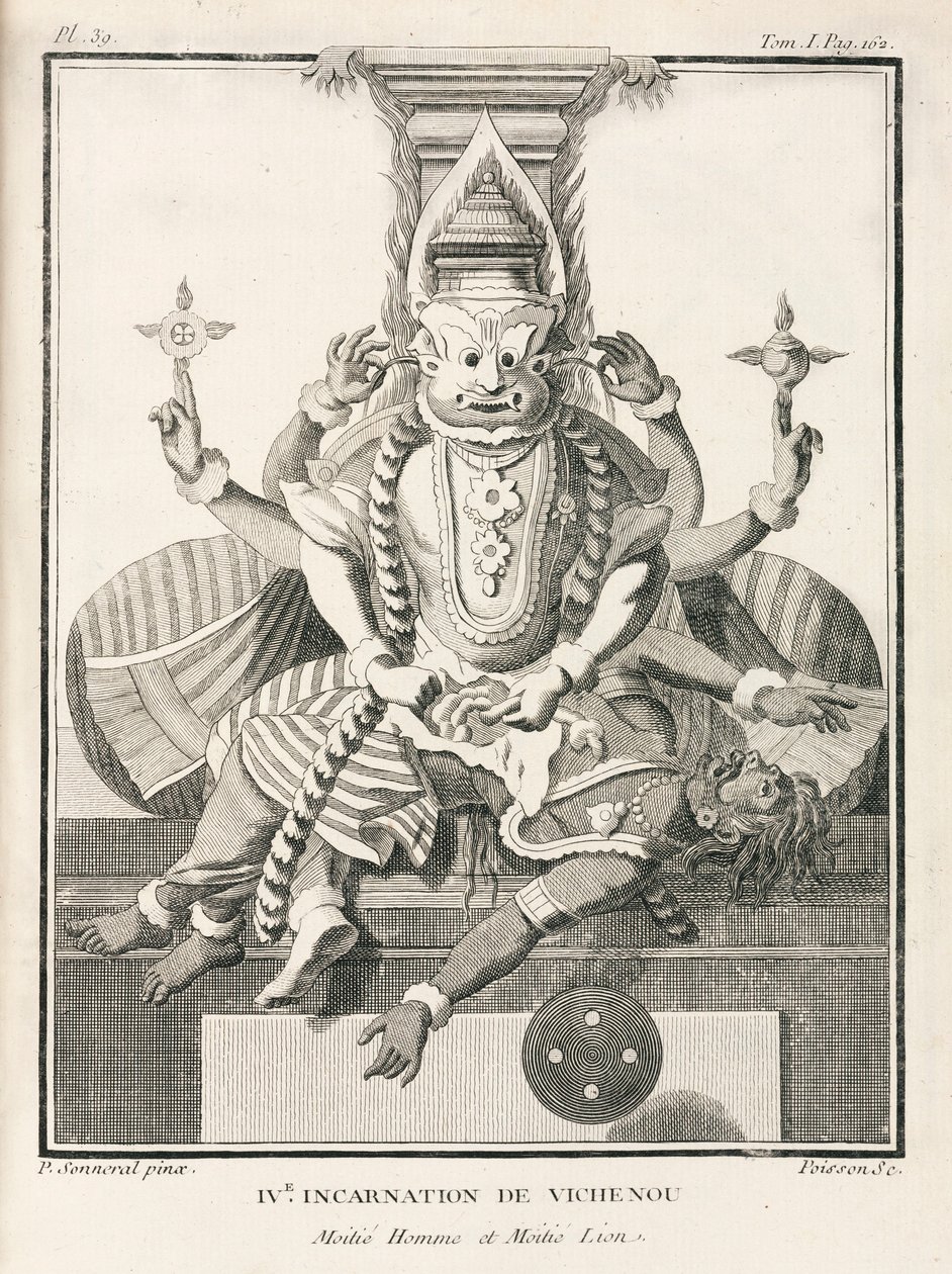 Quatrième incarnation de Vishnu, mi-homme mi-lion - Unbekannt