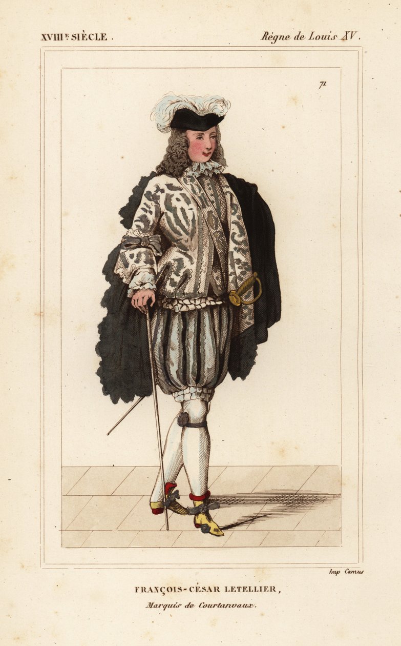 François-César Letellier, Marquis de Courtanvaux, scientifique et soldat, membre de l