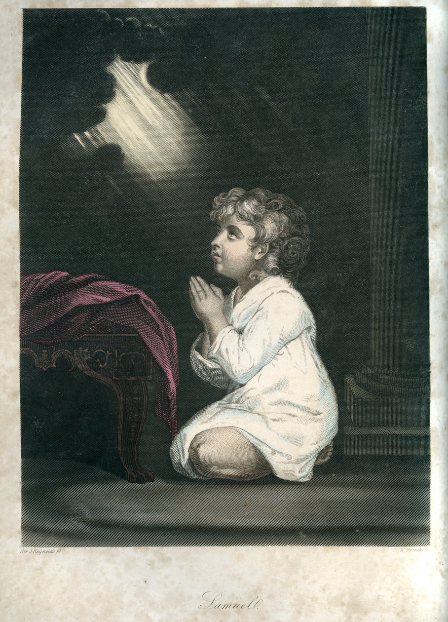 Dieu parle à Samuel - Bible - Unbekannter Künstler