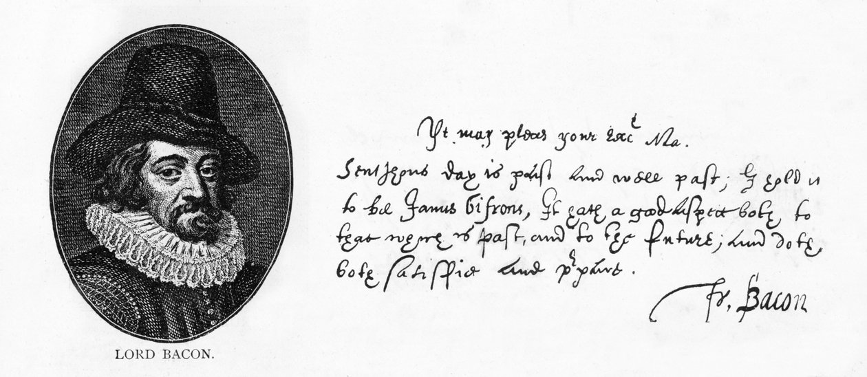 Écriture et signature de Sir Francis Bacon d