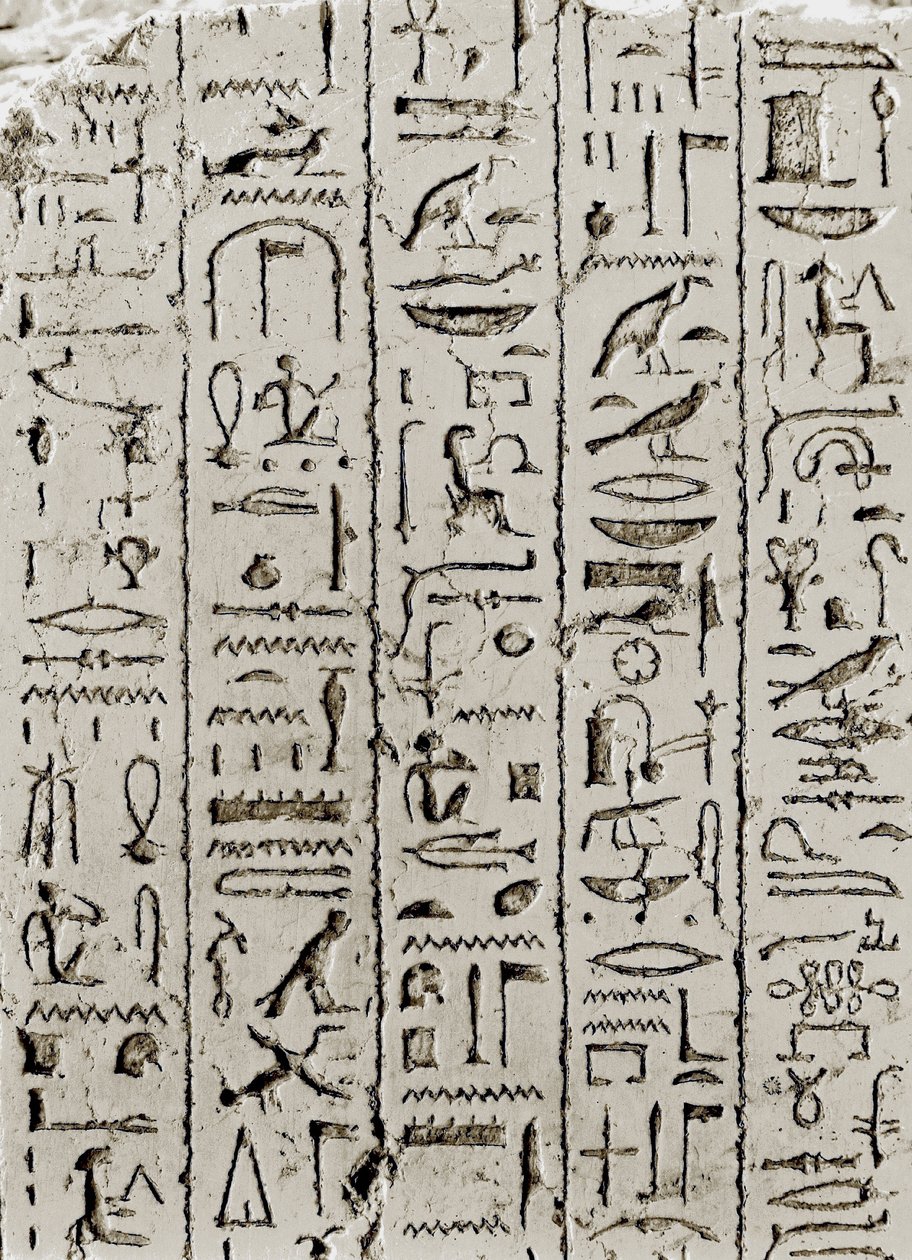Hiéroglyphes de la période ramesside, Denderah, Égypte - Leopold Blonder