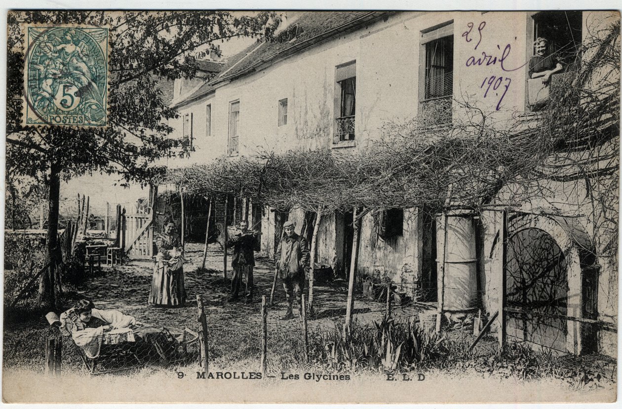 Île-de-France, Val-de-Marne (94), Marolles-en-Brie : Les Glycines - Carte postale datée de 1907 - Unknown