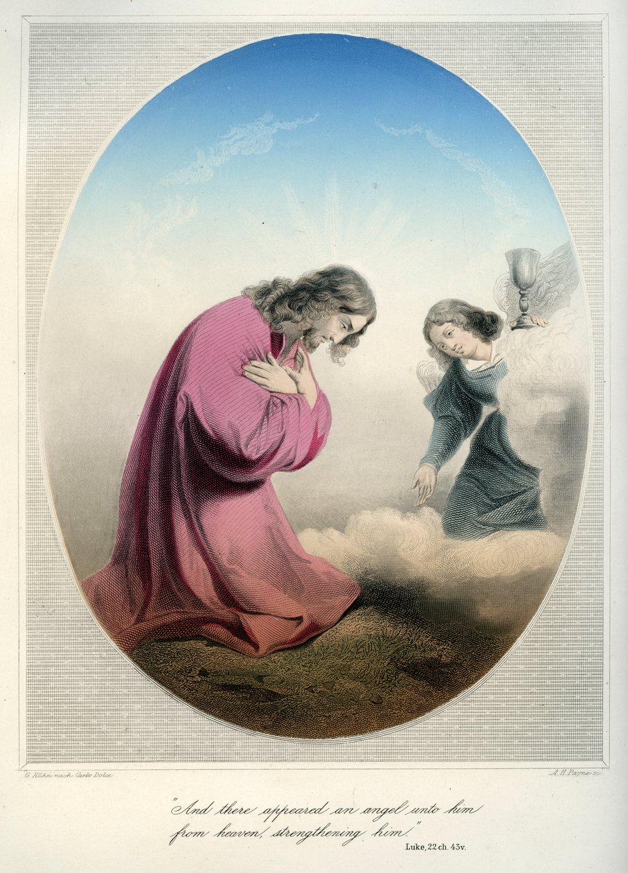 Jésus priant dans le jardin - Bible, Nouveau Testament - Unbekannter Künstler