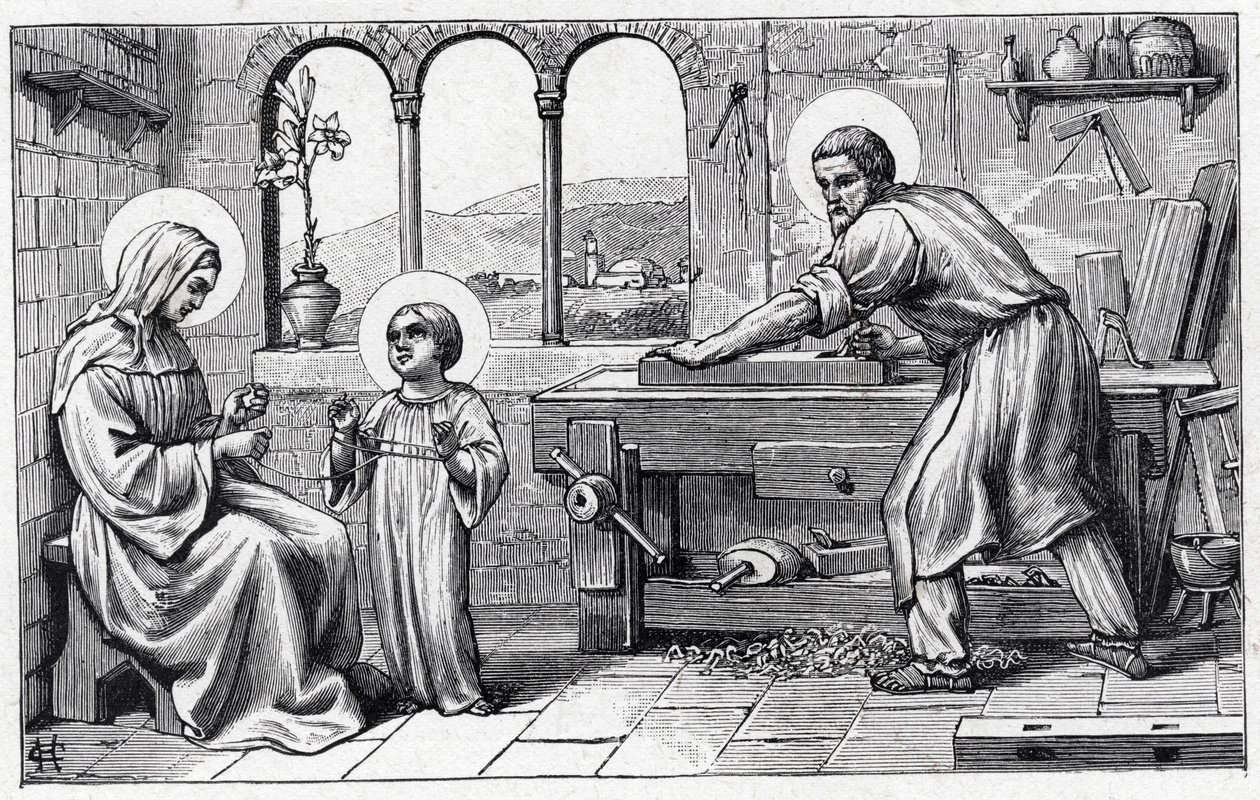 Jésus servant Marie. Alphabet de l