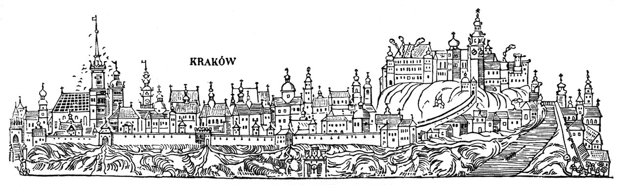 Cracovie. Vue de la ville au seizième siècle. Pologne - Unbekannter Künstler