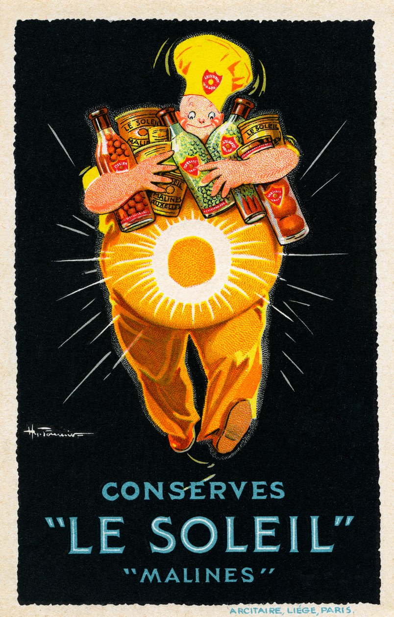 Le Soleil Malines Conserves - publicité - Unbekannter Künstler
