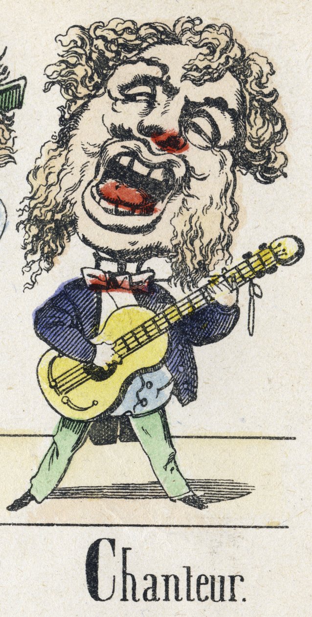 Lettre C : chanteur. Alphabet du Conte Oriental. Imagerie d