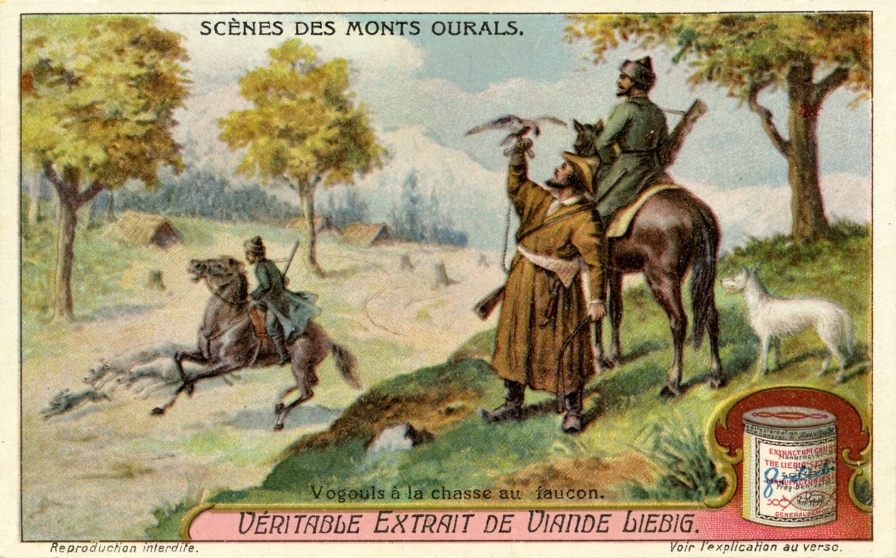 Les Mansi chassant avec des faucons - Unbekannter Künstler