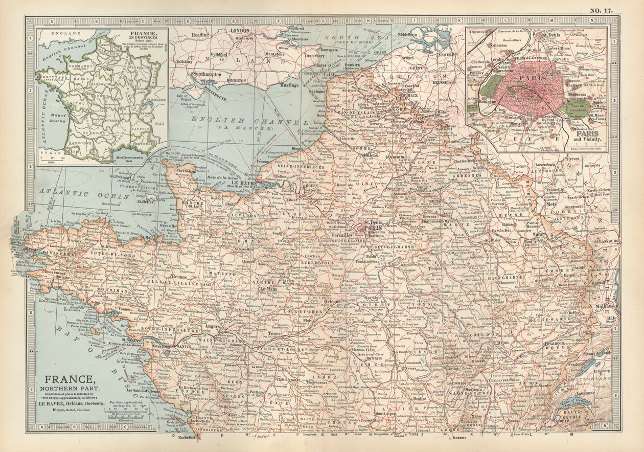 Carte de France, vers 1900 - Unbekannter Künstler