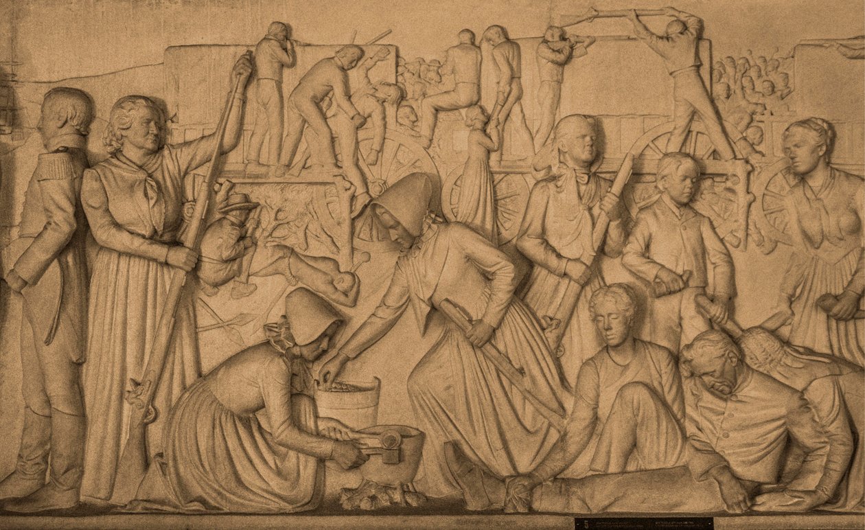Relief en marbre avec l