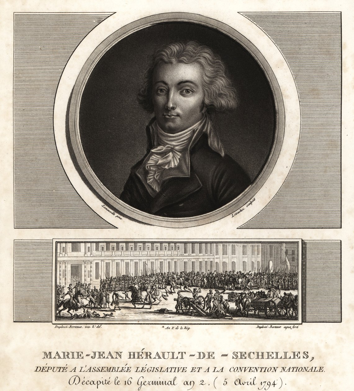 Marie-Jean Herault de Sechelles (1759-1794), juge et homme politique français guillotiné pendant la Terreur - Unbekannt