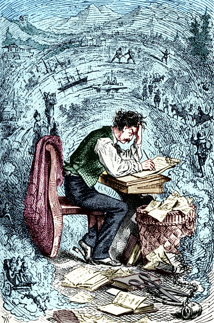 Mark Twain écrivant 