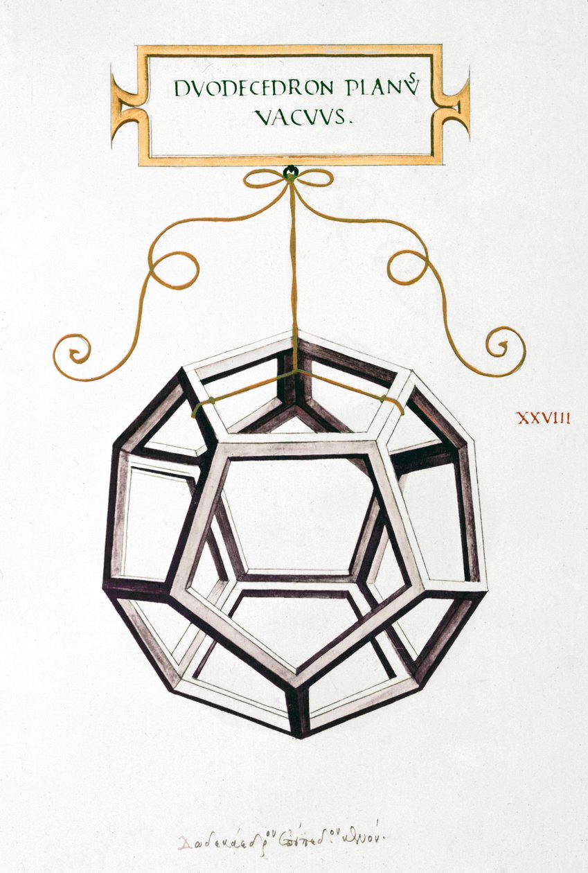 Dessins mathématiques Dodécaèdre de Da Vinci - Unbekannt