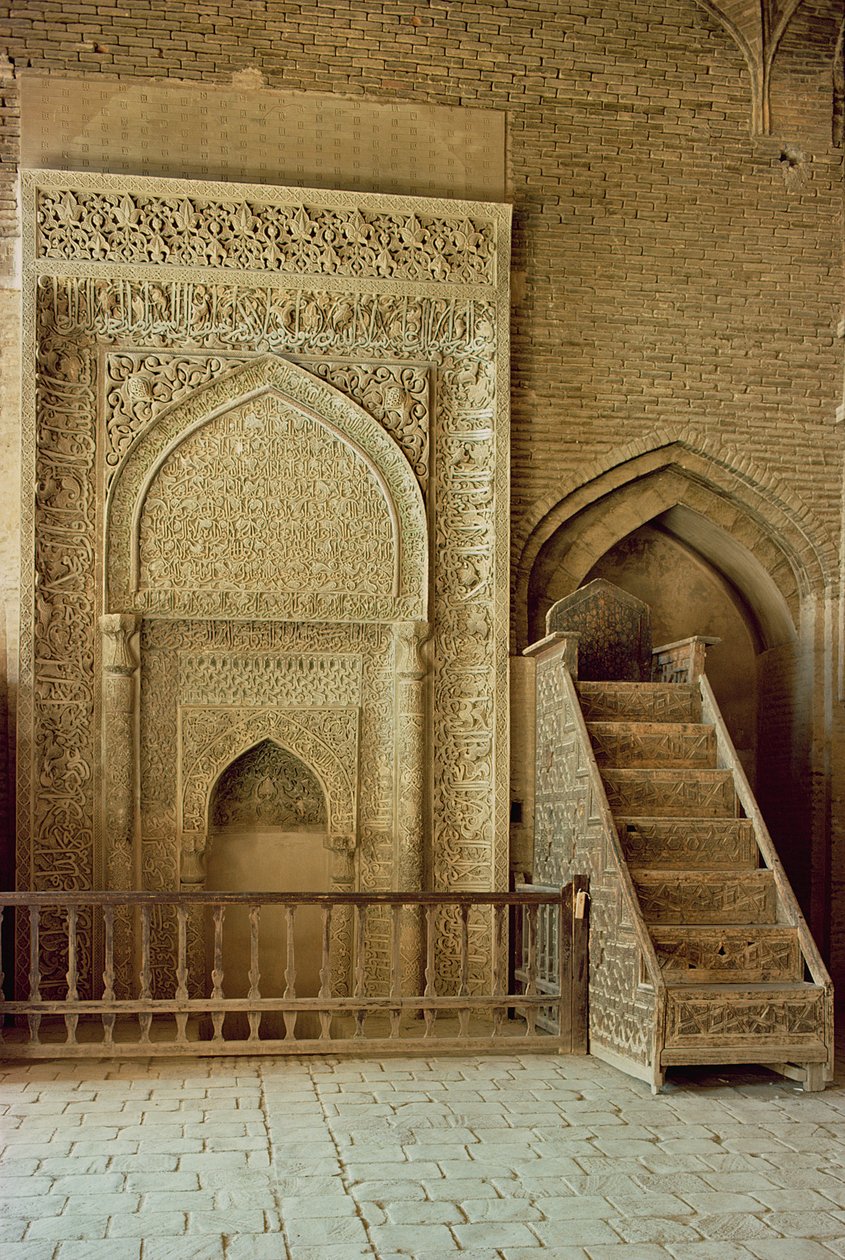 Mihrab et minbar dans la salle du Sultan Uljaitu, probablement XIIIe/XIVe siècle - Unbekannt
